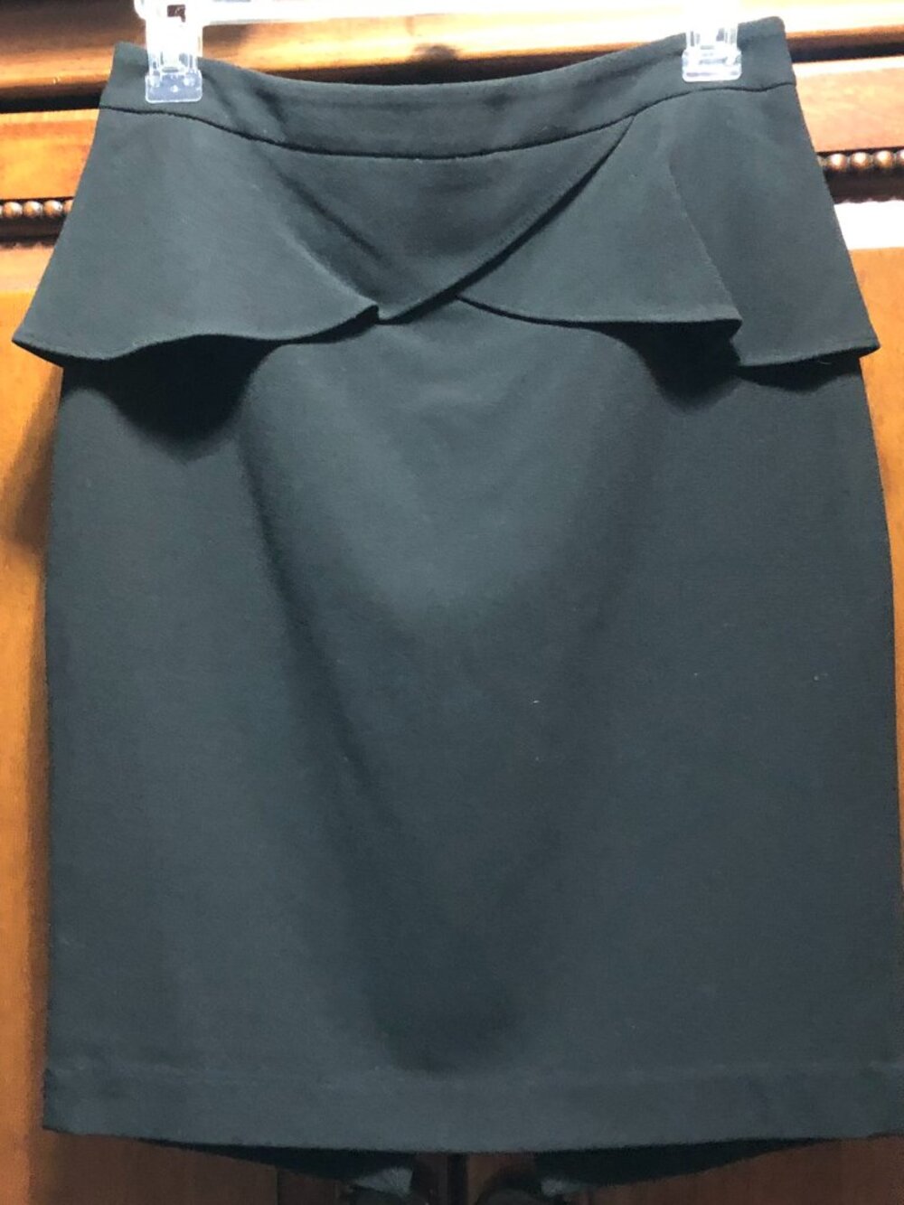 Express Black Peplum Pencil Skirt Natural Waist Workwear Size 2